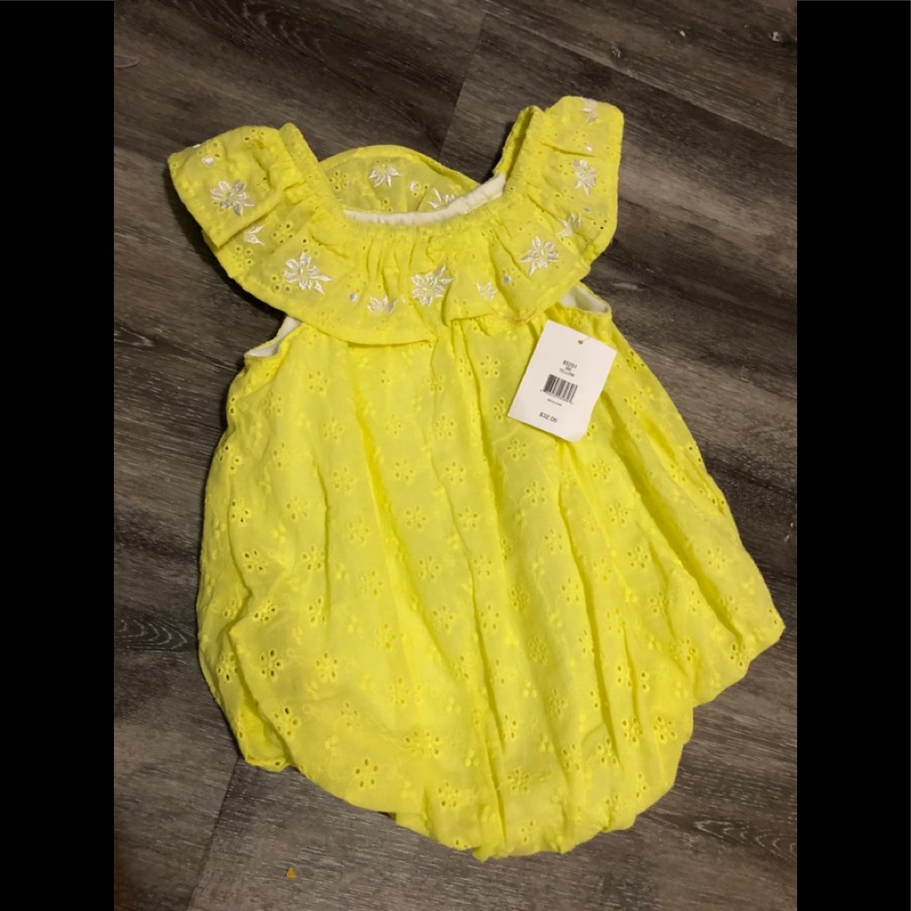 Crown & Ivy Baby yellow Romper